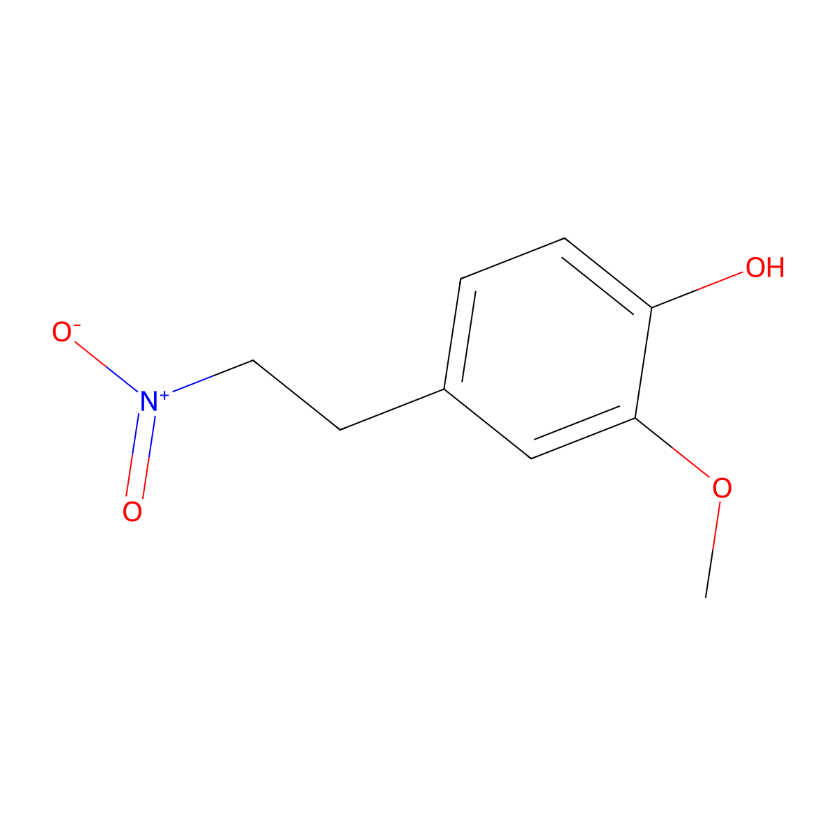 2-Methoxy-4-(2-nitroethyl)phenol molecular structure, CAS 528594-30-1