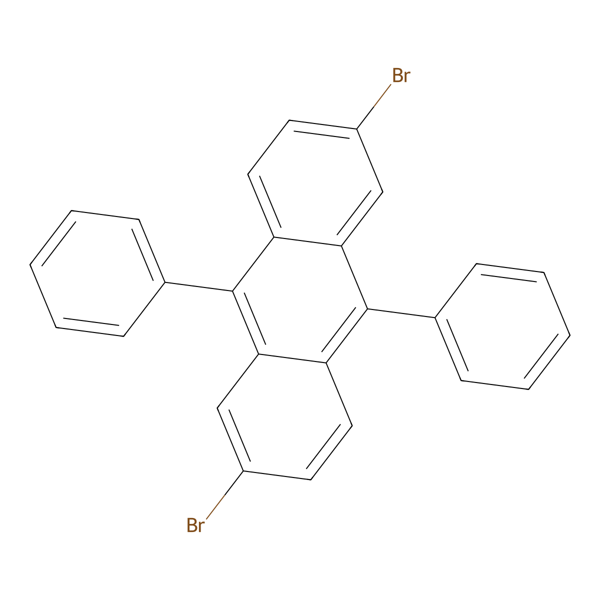 2,6-Dibromo-9,10-diphenylanthracene molecular structure, CAS 528609-98-5