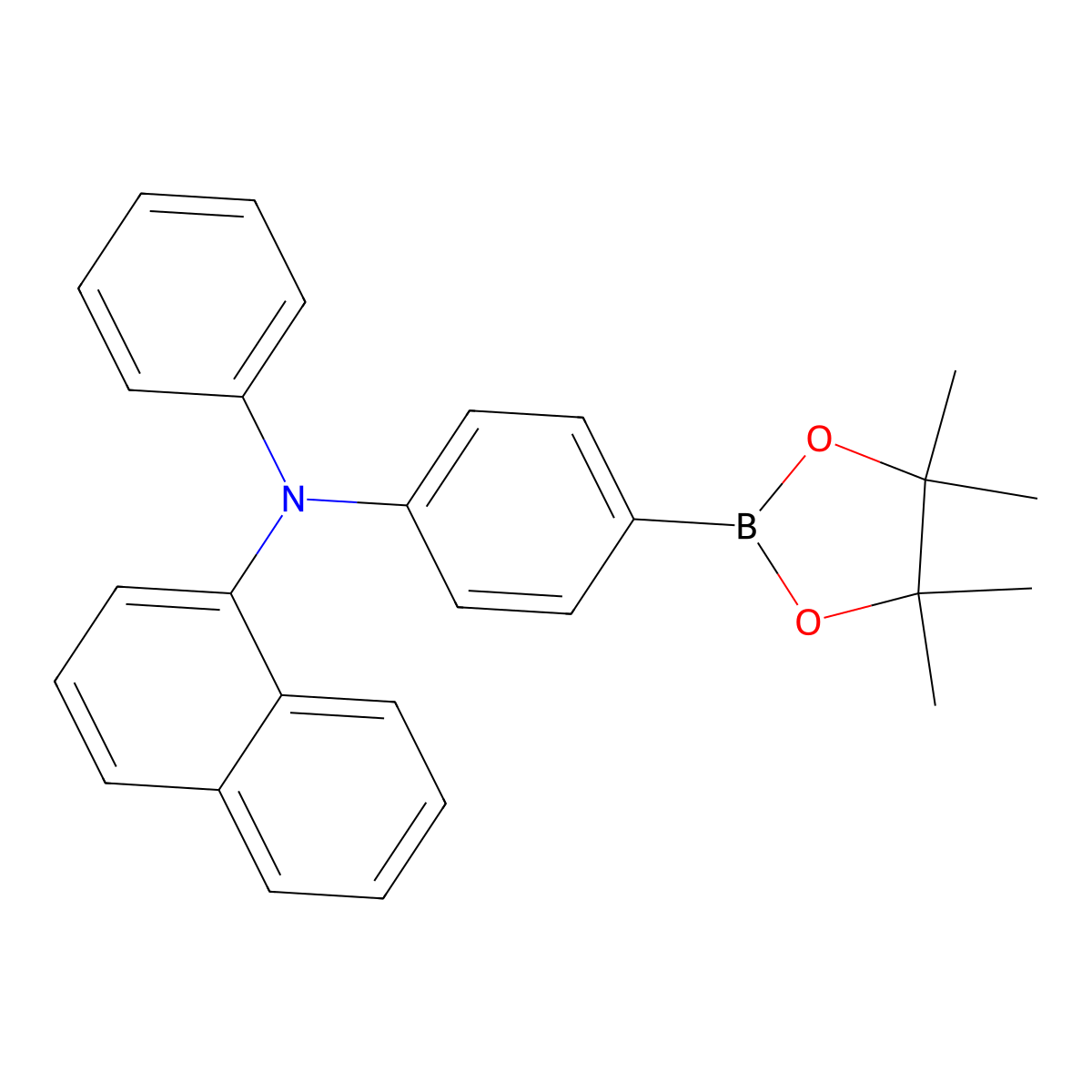 N-phenyl-N-(4-(4,4,5,5-tetramethyl-1,3,2-dioxaborolan-2-yl)phenyl)naphthalen-1-amine molecular structure, CAS 528610-01-7