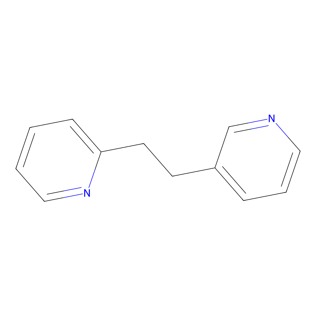 2-(2-(3-Pyridinyl)ethyl)pyridine molecular structure, CAS 52864-48-9