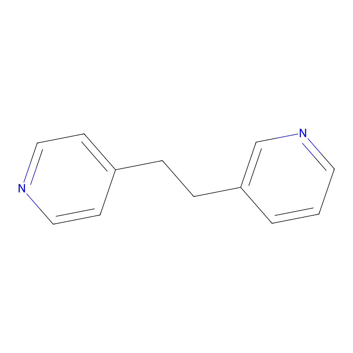 3-[2-(Pyridin-4-yl)ethyl]pyridine molecular structure, CAS 52864-49-0