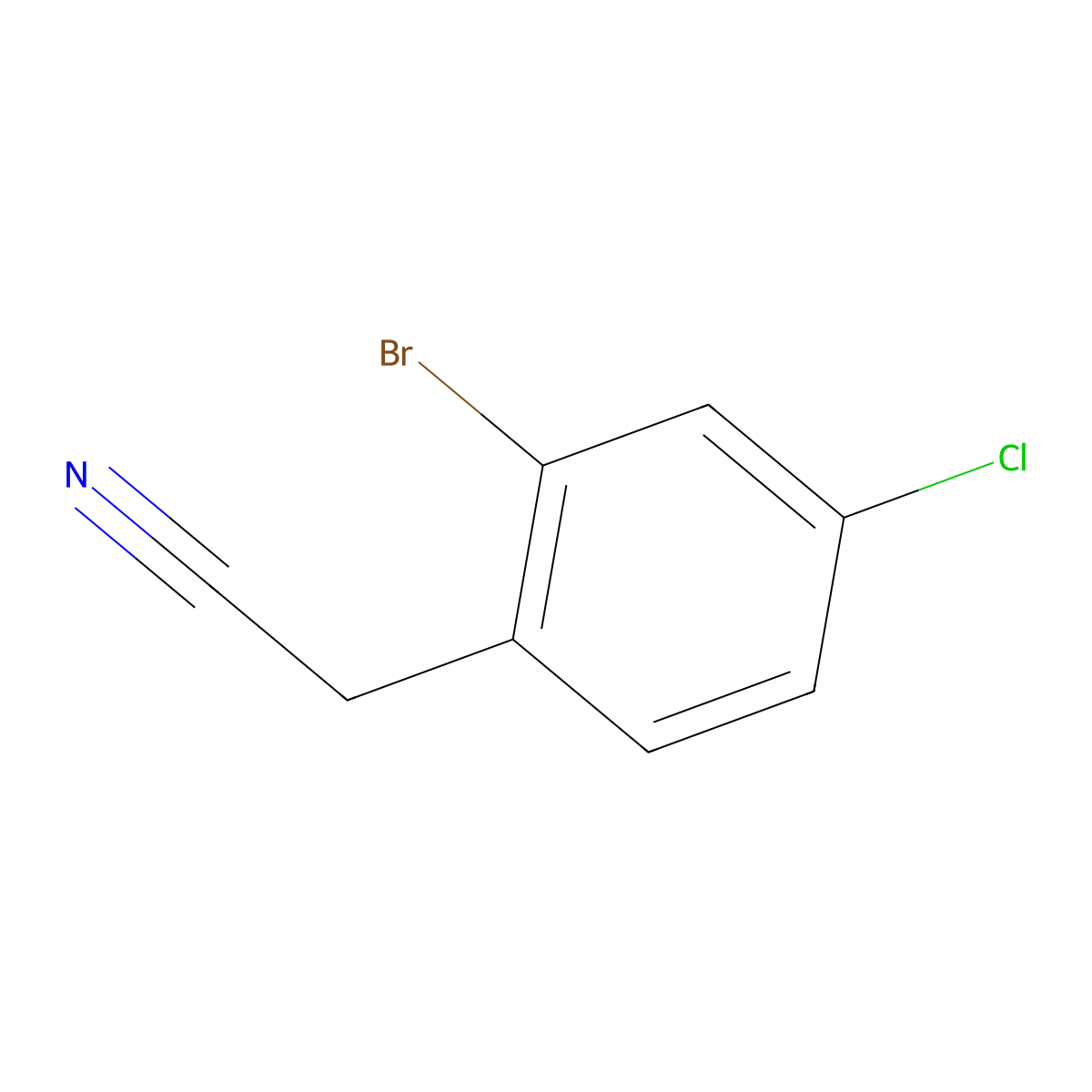 2-(2-Bromo-4-chlorophenyl)acetonitrile molecular structure, CAS 52864-54-7