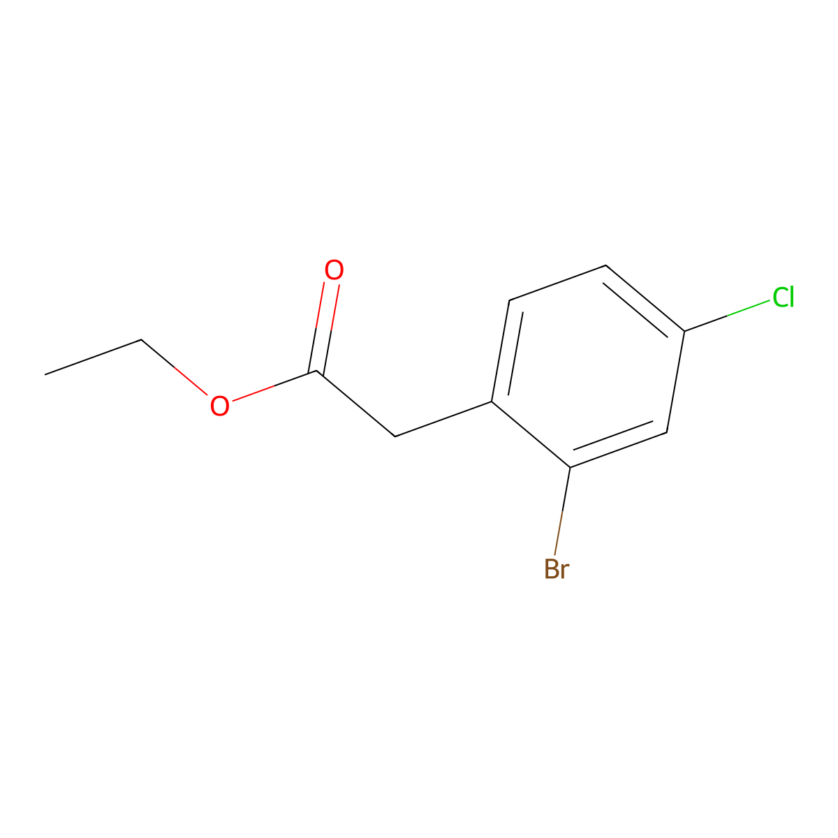 Ethyl 2-bromo-4-chlorobenzeneacetate molecular structure, CAS 52864-55-8