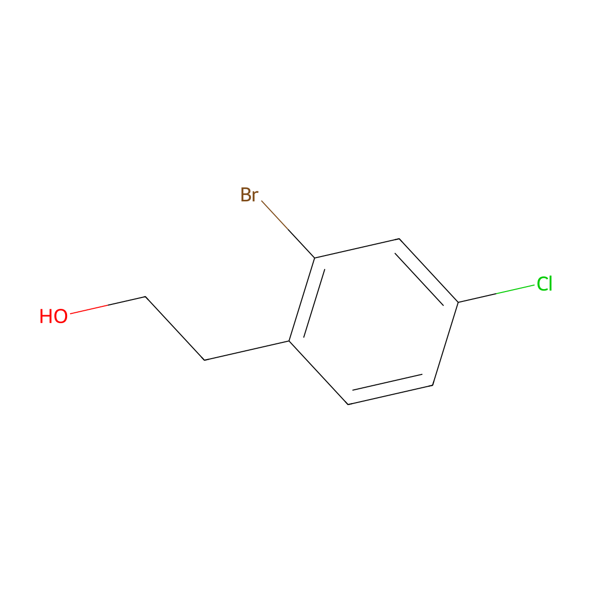 2-(2-Bromo-4-chlorophenyl)ethanol molecular structure, CAS 52864-57-0