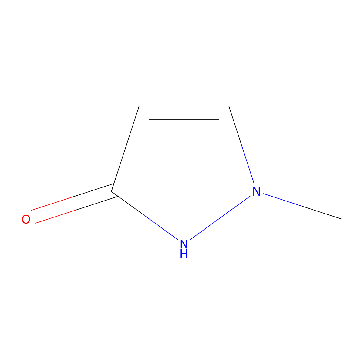 1-methyl-1H-pyrazol-3-ol molecular structure, CAS 52867-35-3