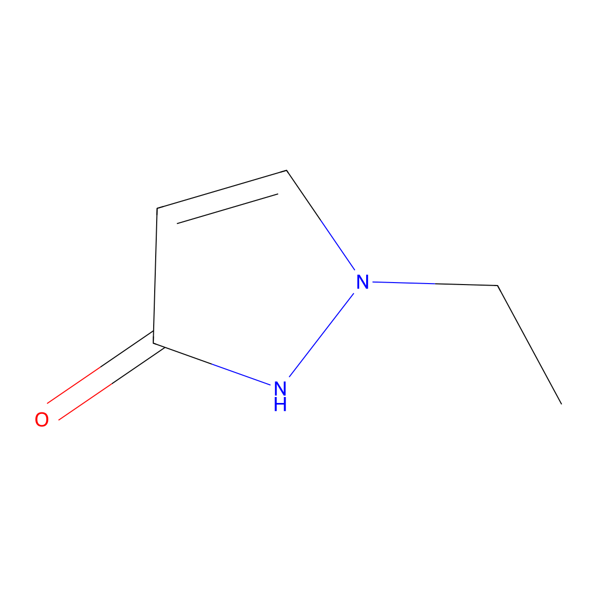 1-ethyl-1H-pyrazol-3-ol molecular structure, CAS 52867-41-1