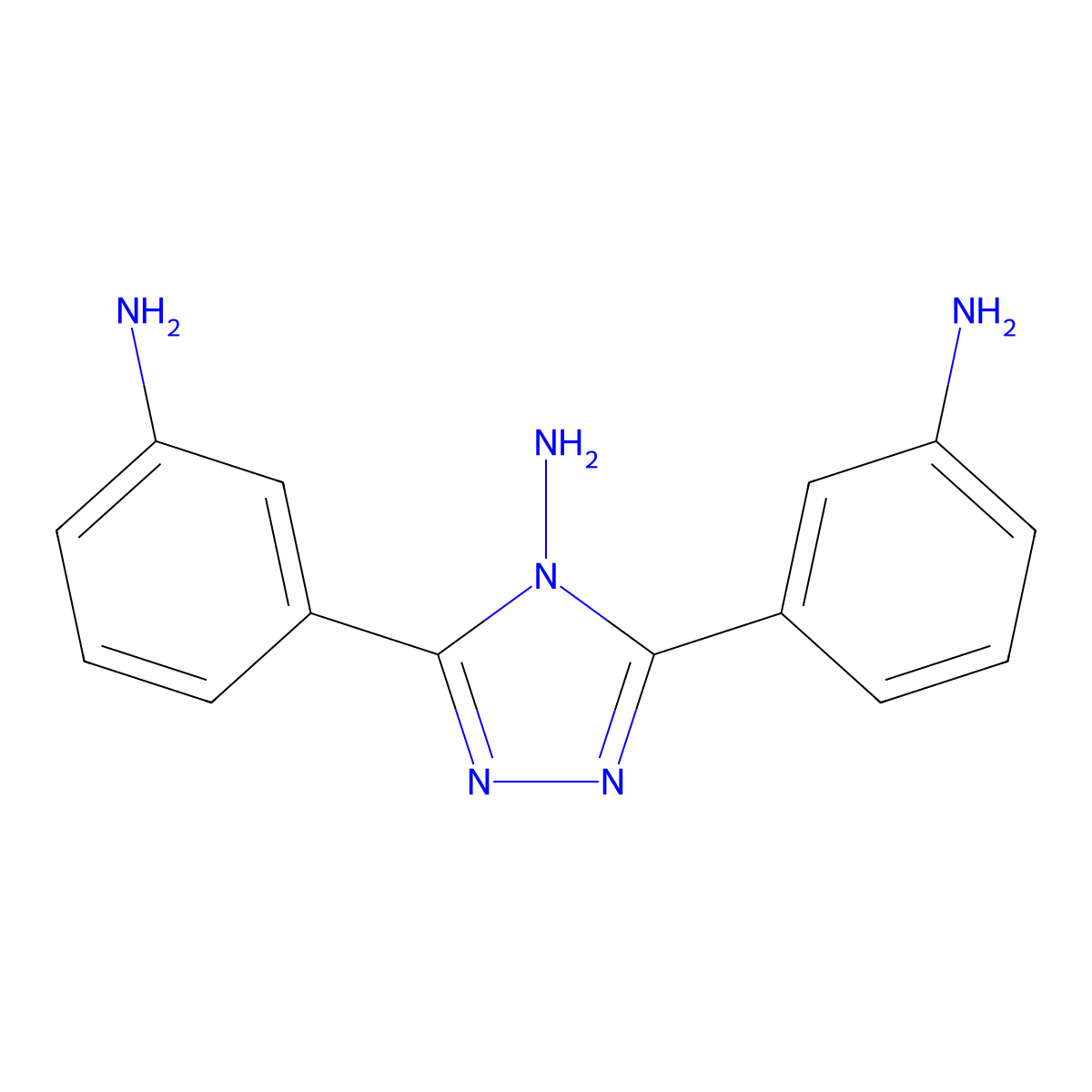 3,5-Bis(3-aminophenyl)-4H-1,2,4-triazol-4-amine molecular structure, CAS 52868-20-9
