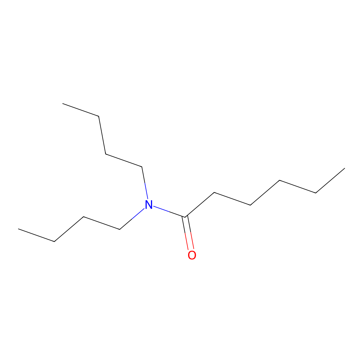 N,N-Dibutylhexanamide molecular structure, CAS 52868-51-6