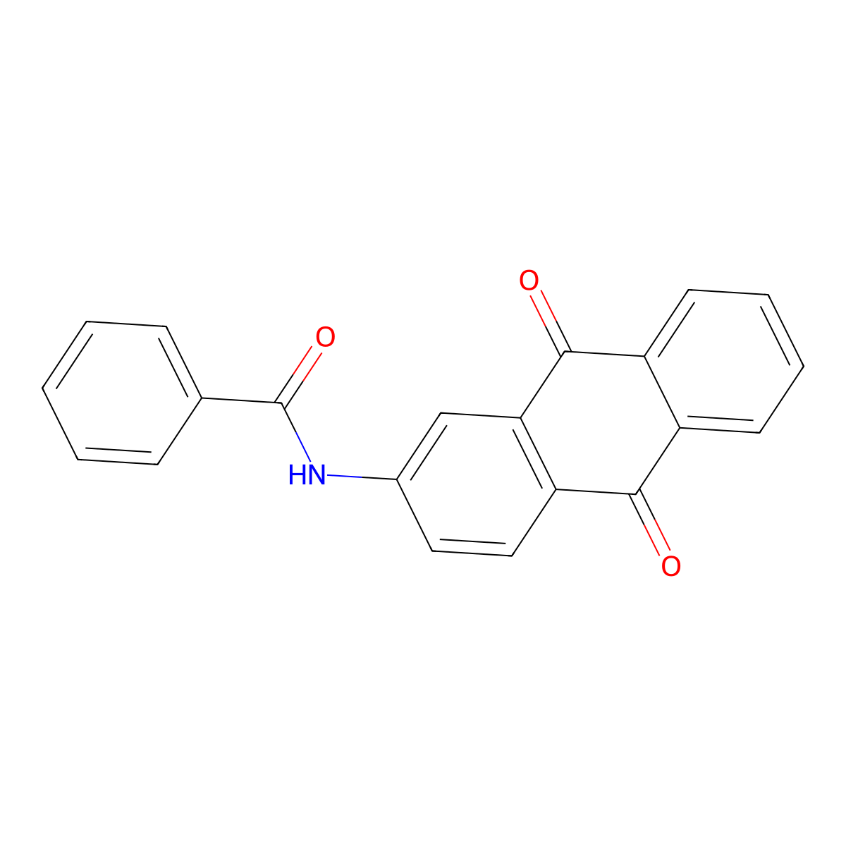 N-(9,10-dioxo-9,10-dihydroanthracen-2-yl)benzamide molecular structure, CAS 52869-18-8