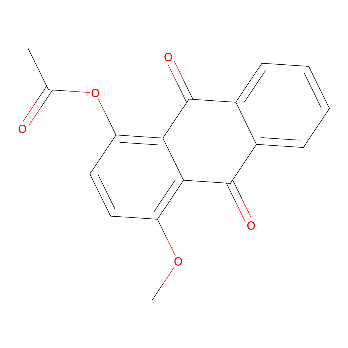 4-Methoxy-9,10-dioxo-9,10-dihydroanthracen-1-yl acetate molecular structure, CAS 52869-28-0