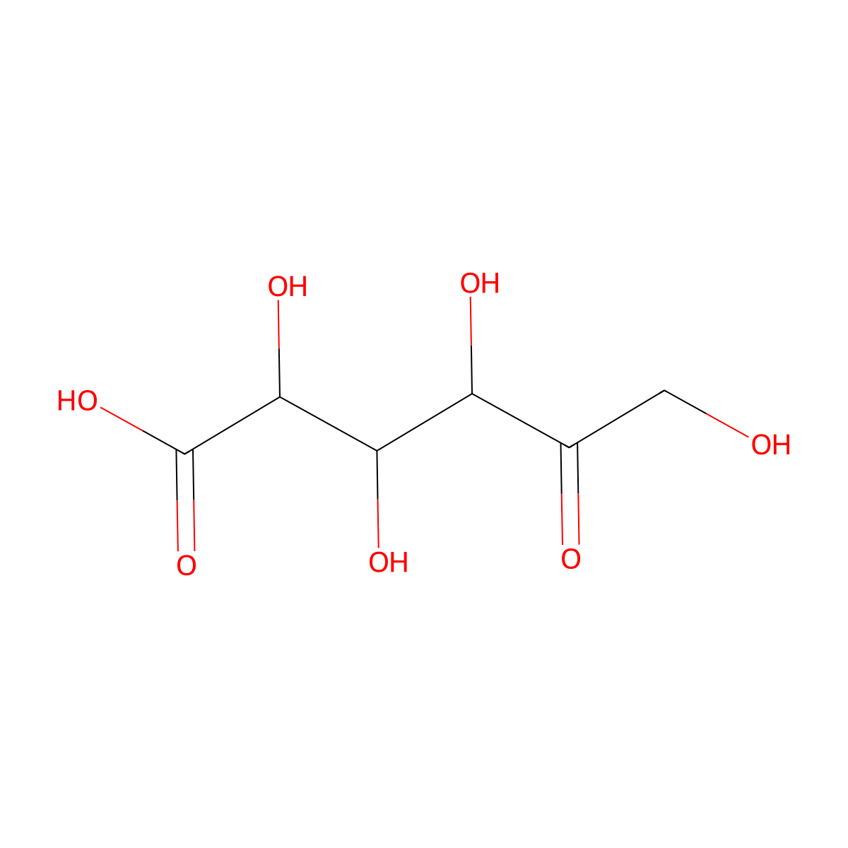 5-Ketogluconic acid molecular structure, CAS 5287-64-9