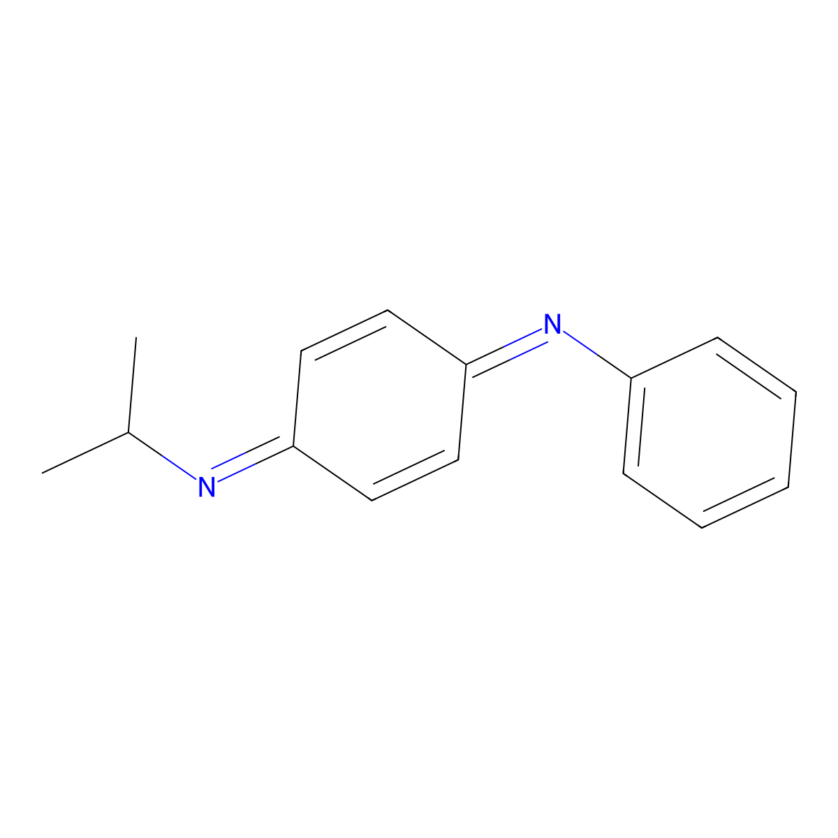 N-{4-[(propan-2-yl)imino]cyclohexa-2,5-dien-1-ylidene}aniline molecular structure, CAS 52870-43-6