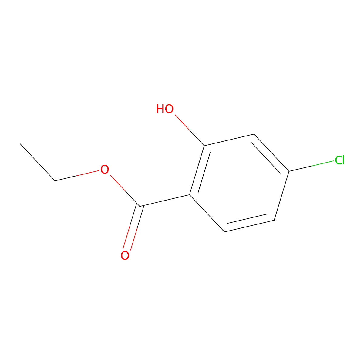 Benzoic acid, 4-chloro-2-hydroxy-, ethyl ester molecular structure, CAS 52873-25-3