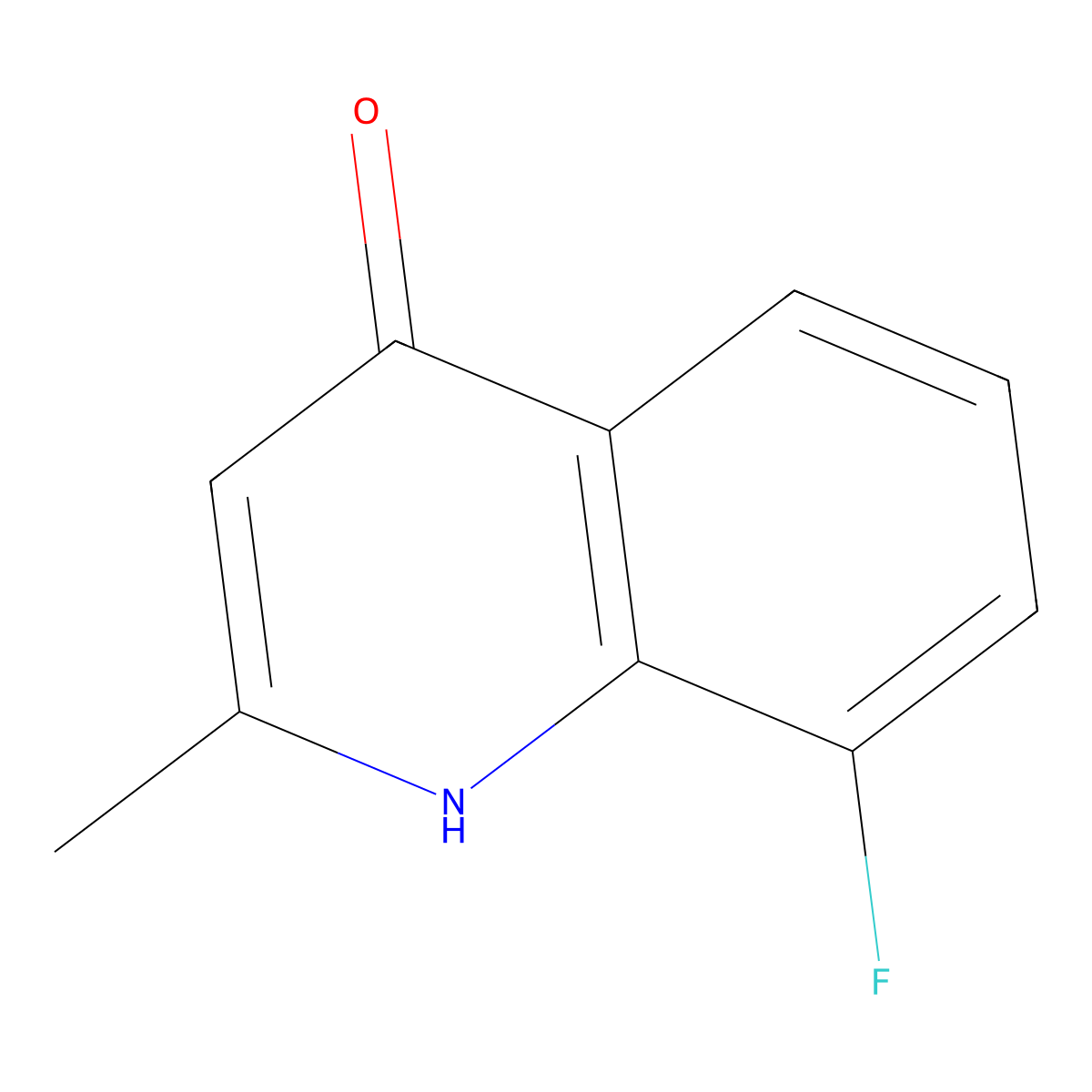 8-Fluoro-2-methylquinolin-4-ol molecular structure, CAS 5288-22-2