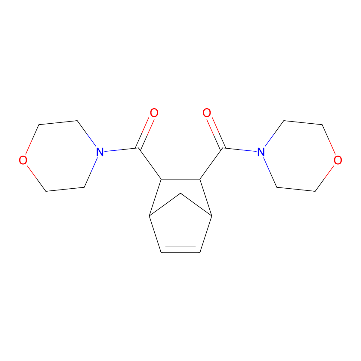 [3-(Morpholine-4-carbonyl)-2-bicyclo[2.2.1]hept-5-enyl]-morpholin-4-ylmethanone molecular structure, CAS 5288-84-6