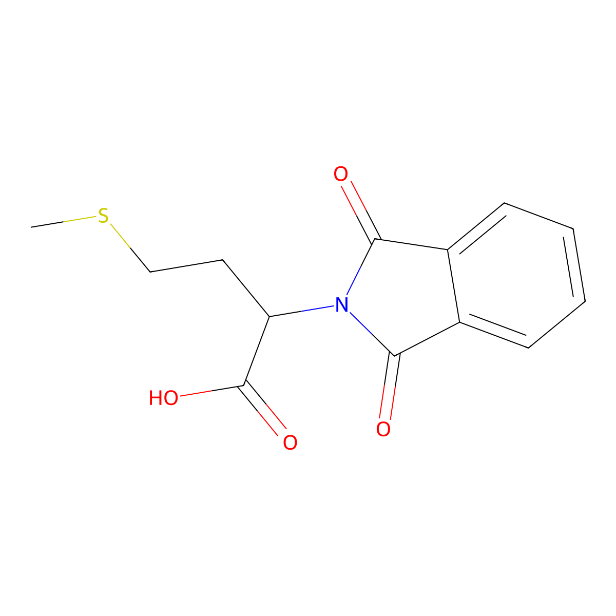 N-Phthaloyl-DL-methionine molecular structure, CAS 52881-96-6