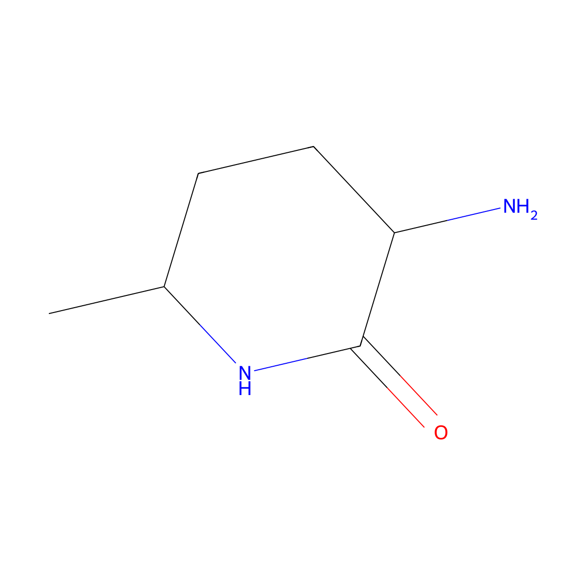 rel-(3S,6S)-3-amino-6-methyl-piperidin-2-one molecular structure, CAS 52882-67-4