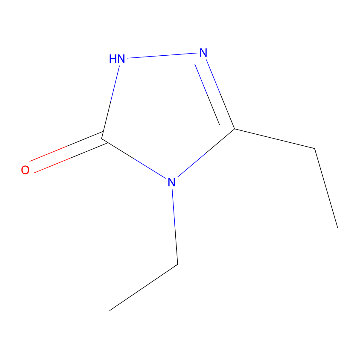 4,5-diethyl-2,4-dihydro-3H-1,2,4-triazol-3-one molecular structure, CAS 52883-26-8