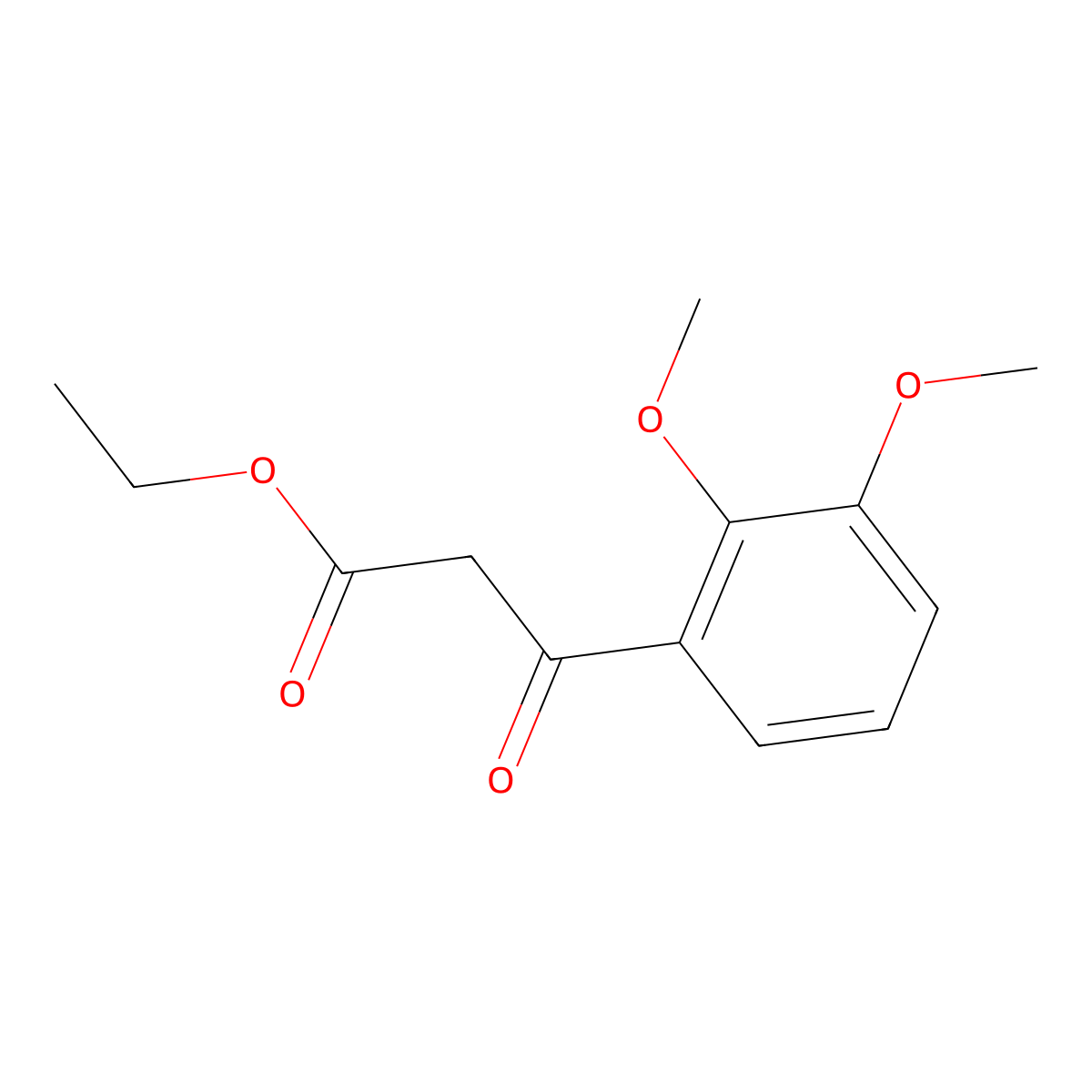 Ethyl 3-(2,3-dimethoxyphenyl)-3-oxopropanoate molecular structure, CAS 528830-98-0