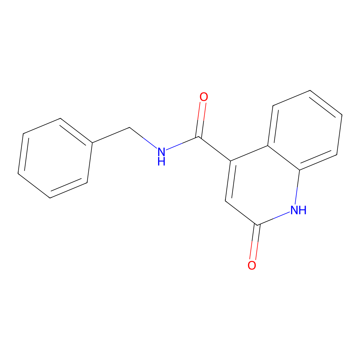 N-benzyl-2-hydroxyquinoline-4-carboxamide molecular structure, CAS 528831-13-2