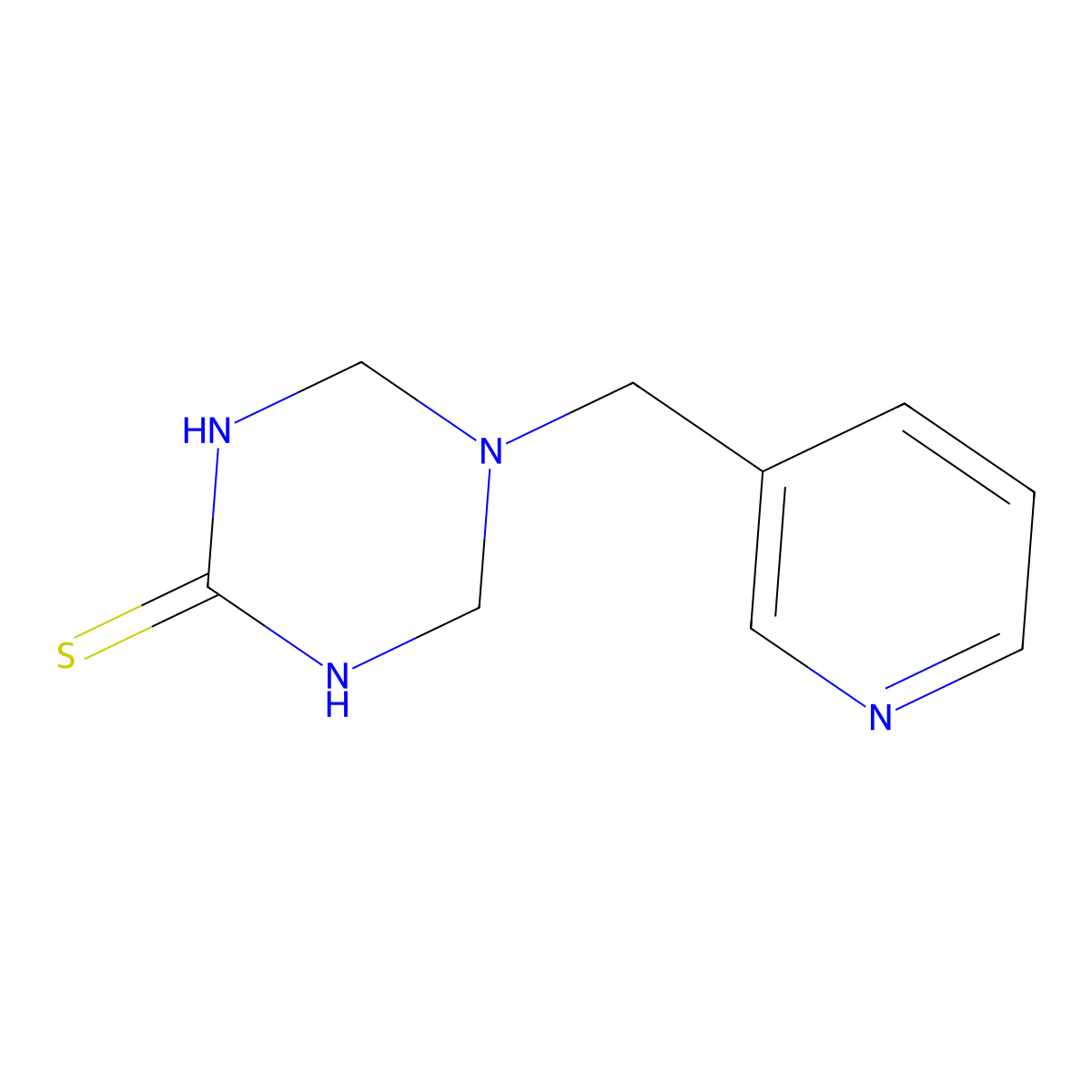 5-(3-Pyridinylmethyl)-1,3,5-triazinane-2-thione molecular structure, CAS 528832-40-8