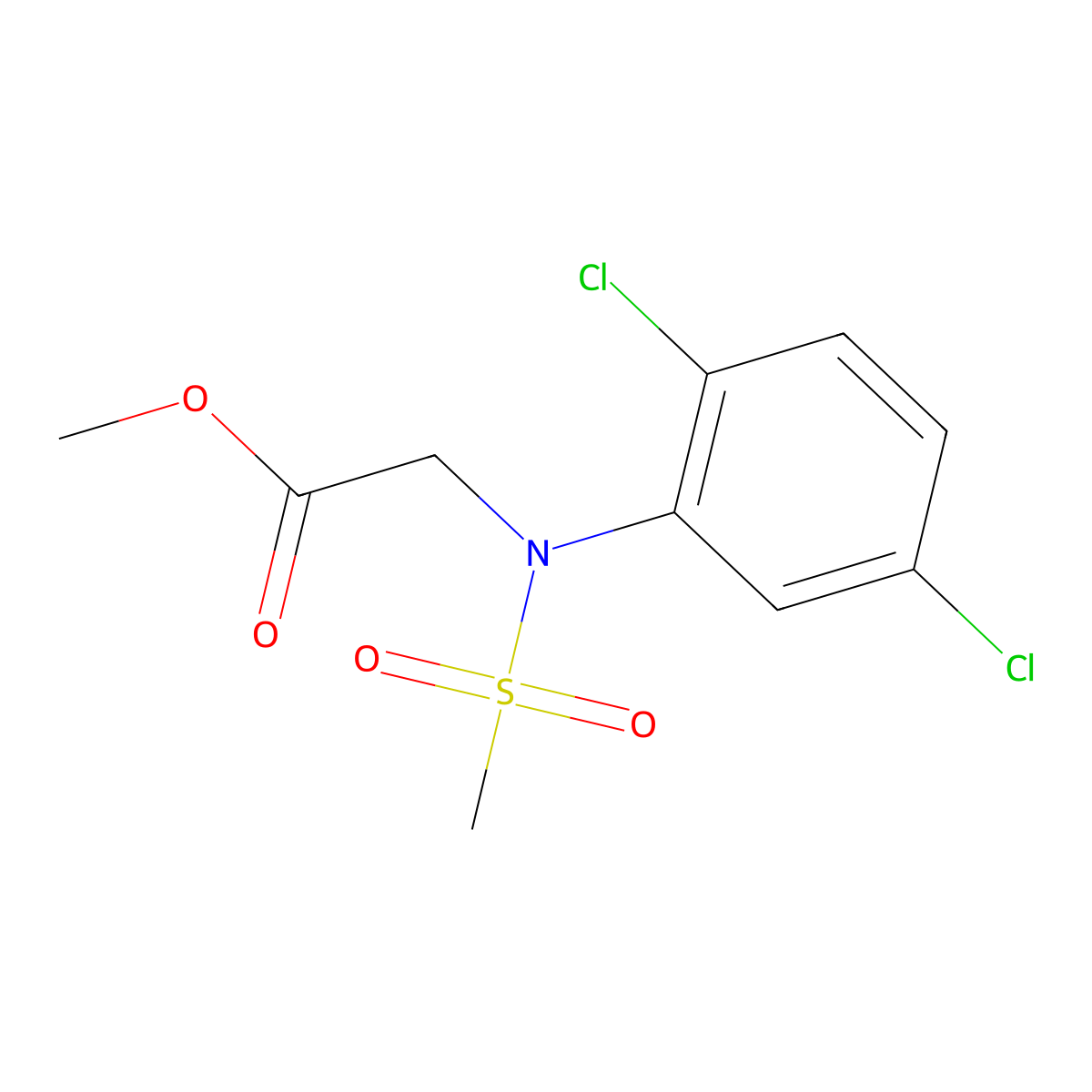 methyl N-(2,5-dichlorophenyl)-N-(methylsulfonyl)glycinate molecular structure, CAS 528832-49-7