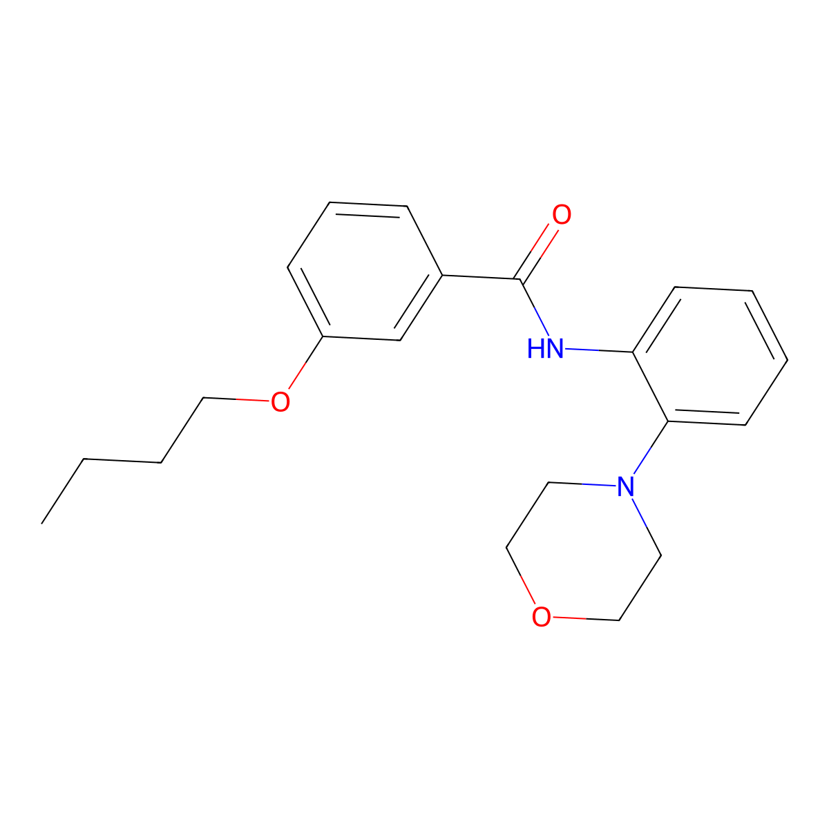 3-butoxy-N-[2-(4-morpholinyl)phenyl]benzamide molecular structure, CAS 528835-31-6