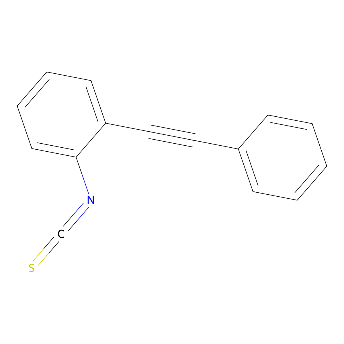 1-Isothiocyanato-2-(2-phenylethynyl)benzene molecular structure, CAS 528836-77-3