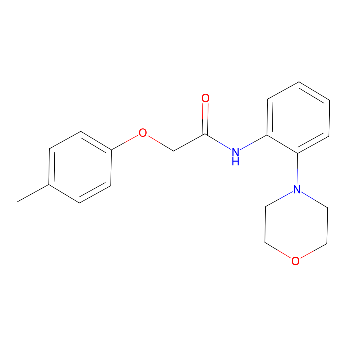 2-(4-methylphenoxy)-N-(2-morpholin-4-ylphenyl)acetamide molecular structure, CAS 528841-52-3