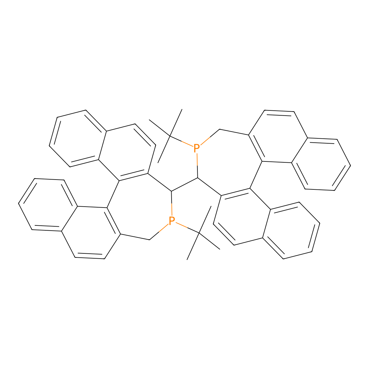 (3R,3′R,4S,4′S,11bS,11′bS)-4,4′-Bis(1,1-dimethylethyl)-4,4′,5,5′-tetrahydro-3,3′-bi-3H-dinaphtho[2,1-c:1′,2′-e]phosphepin , (S)-BINAPINE molecular structure, CAS 528854-26-4