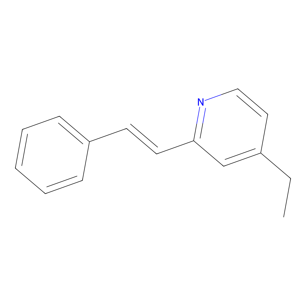 4-Ethyl-2-[(E)-2-phenylvinyl]pyridine molecular structure, CAS 528857-53-6