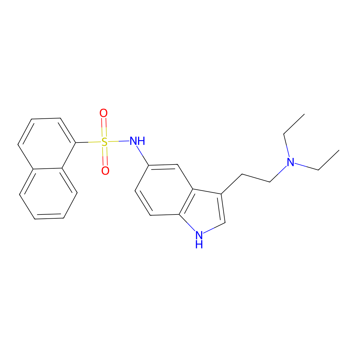 1-Naphthalenesulfonamide, N-[3-[2-(diethylamino)ethyl]-1H-indol-5-yl]- molecular structure, CAS 528858-73-3