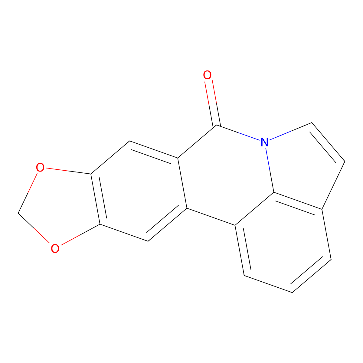 7H-(1,3)Dioxolo(4,5-j)pyrrolo(3,2,1-de)phenanthridin-7-one molecular structure, CAS 52886-06-3