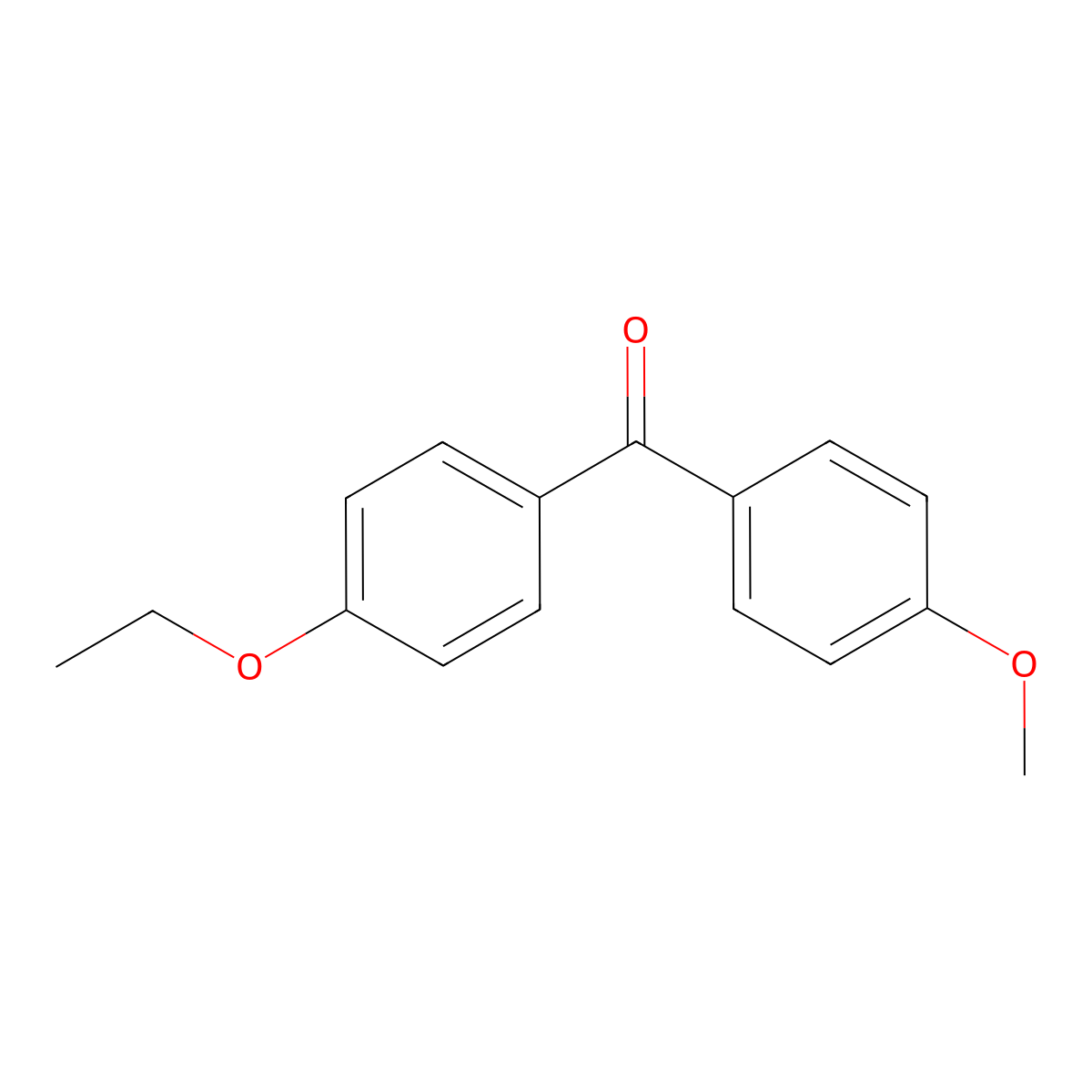 Benzophenone, 4-ethoxy-4'-methoxy- molecular structure, CAS 52886-92-7