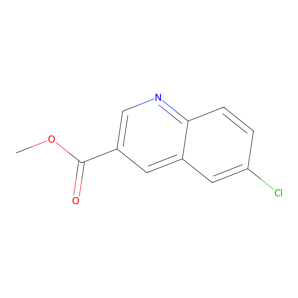 Methyl 6-chloroquinoline-3-carboxylate molecular structure, CAS 528862-02-4