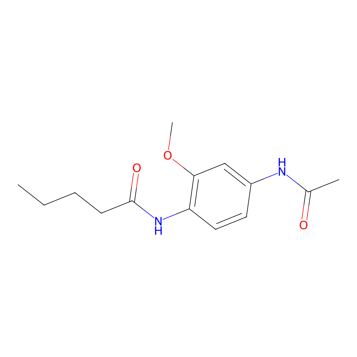 N-(4-acetamido-2-methoxyphenyl)pentanamide molecular structure, CAS 528862-10-4