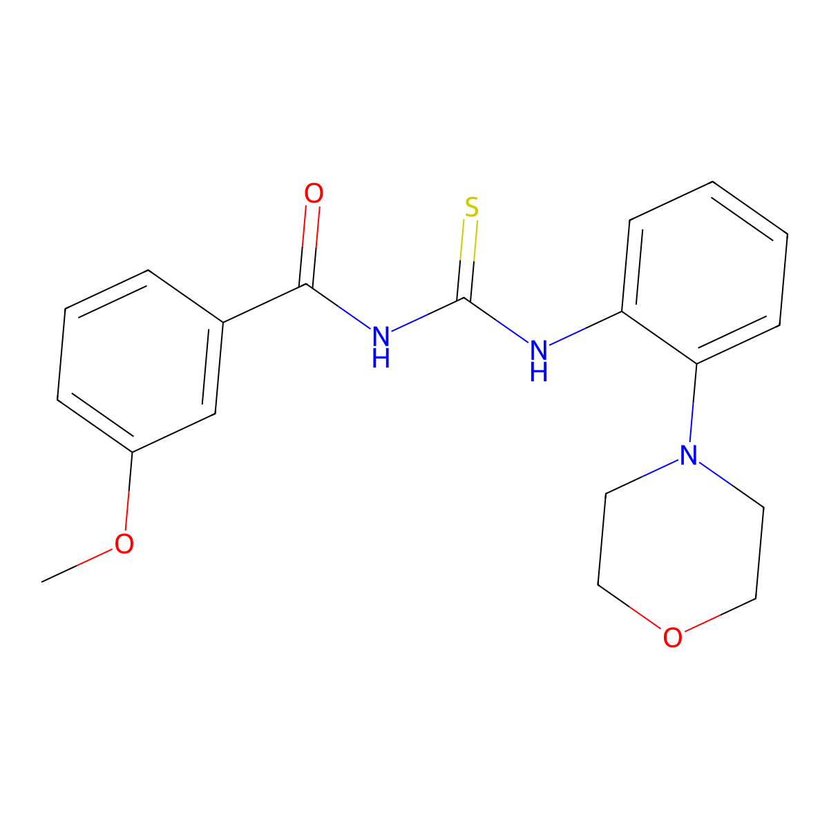 3-methoxy-N-[(2-morpholin-4-ylphenyl)carbamothioyl]benzamide molecular structure, CAS 528862-16-0