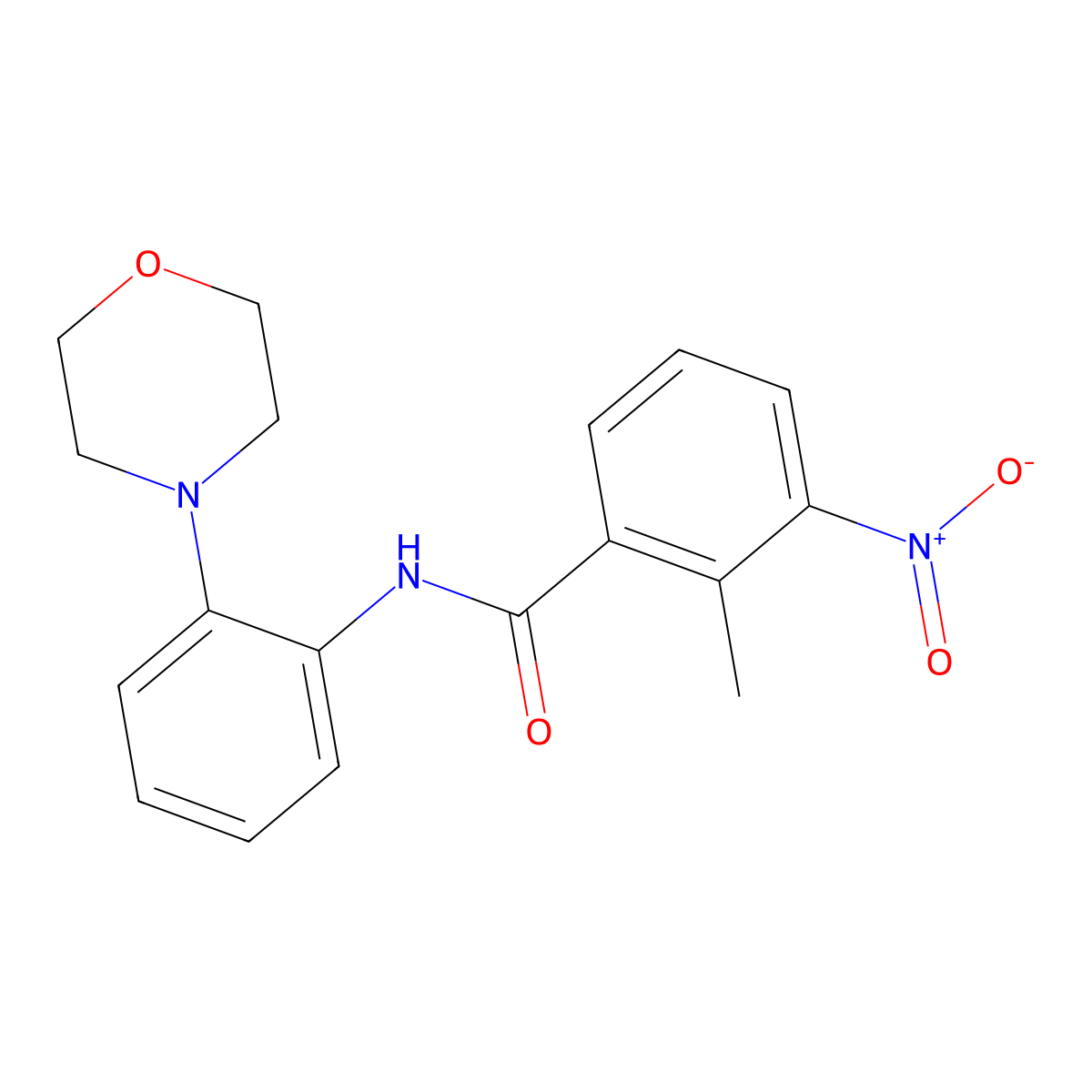 2-methyl-N-(2-morpholin-4-ylphenyl)-3-nitrobenzamide molecular structure, CAS 528862-33-1