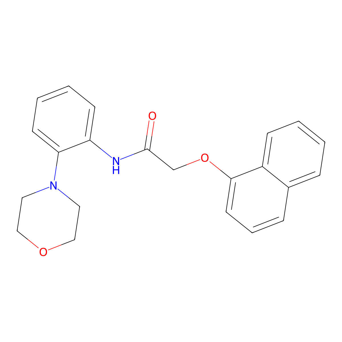 N-(2-morpholin-4-ylphenyl)-2-naphthalen-1-yloxyacetamide molecular structure, CAS 528862-72-8
