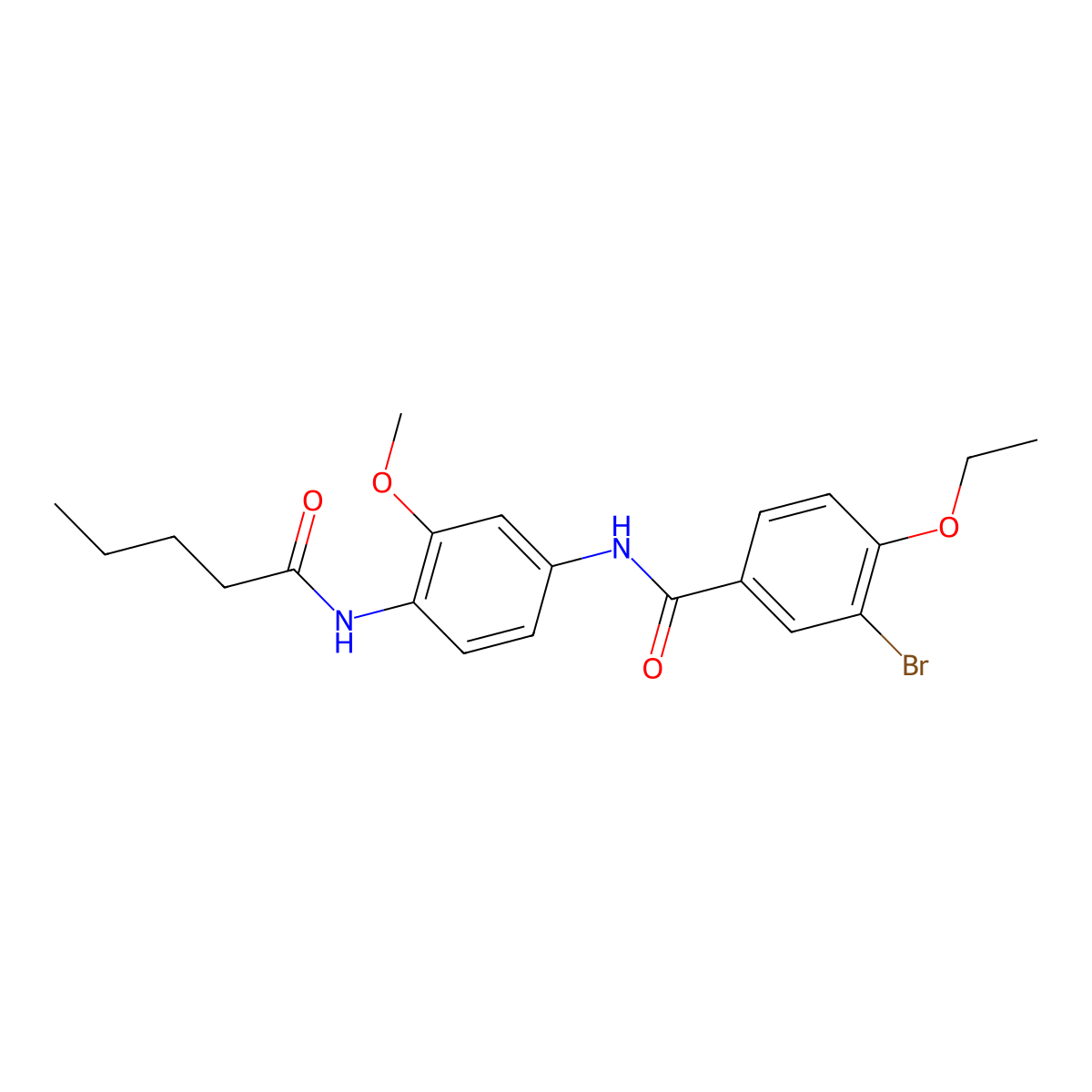 3-bromo-4-ethoxy-N-[3-methoxy-4-(pentanoylamino)phenyl]benzamide molecular structure, CAS 528863-72-1