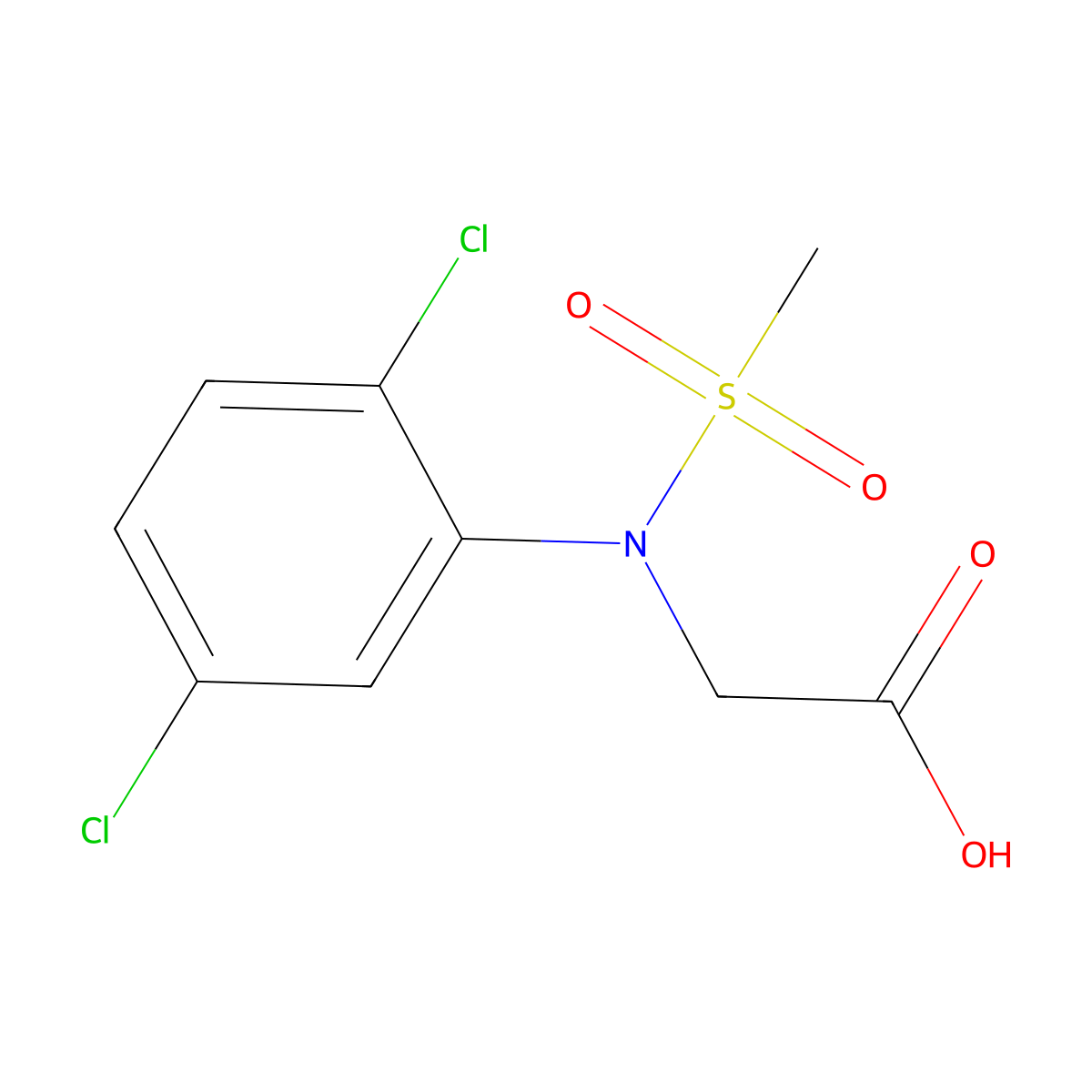 N-(2,5-dichlorophenyl)-N-(methylsulfonyl)glycine molecular structure, CAS 528864-06-4