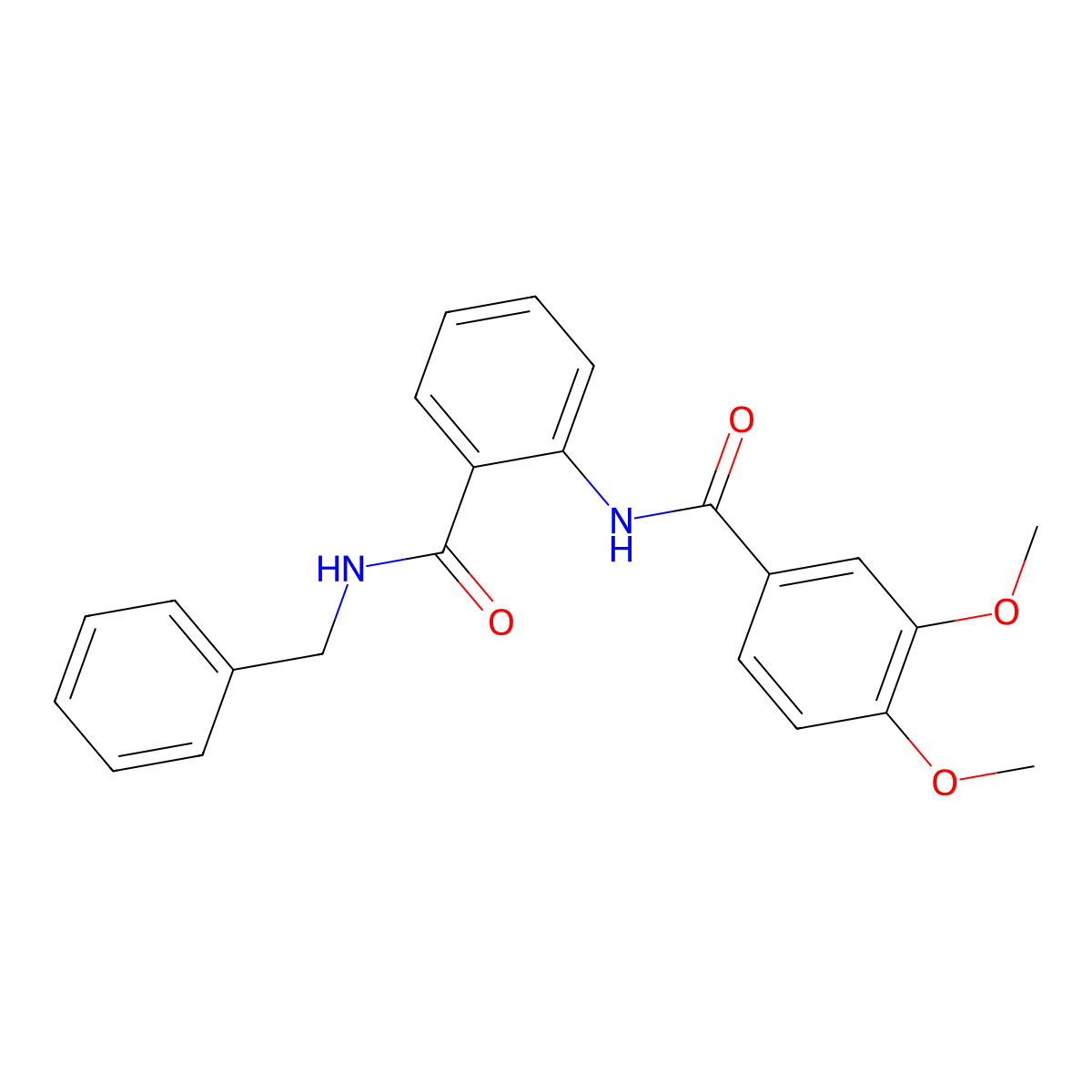N-[2-(benzylcarbamoyl)phenyl]-3,4-dimethoxybenzamide molecular structure, CAS 528864-58-6