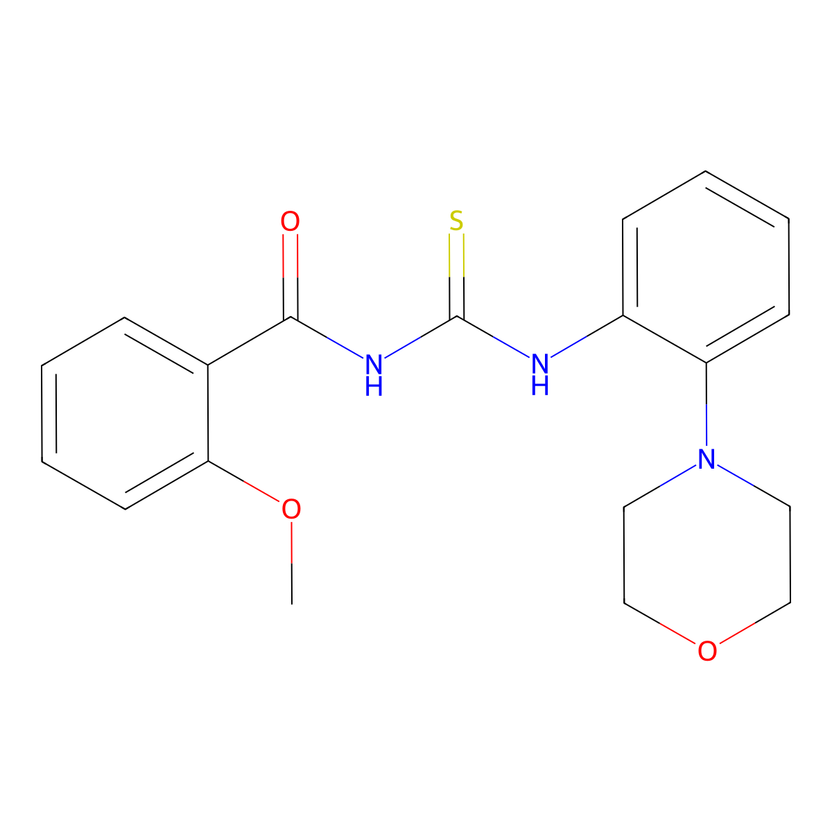 2-methoxy-N-[(2-morpholin-4-ylphenyl)carbamothioyl]benzamide molecular structure, CAS 528866-40-2