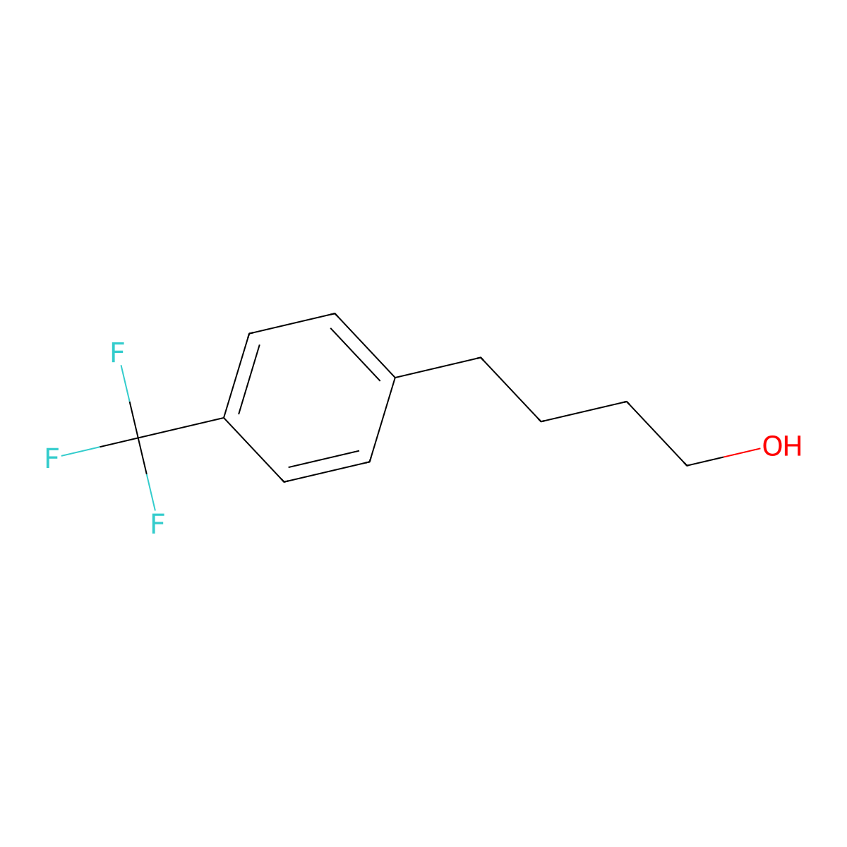 4-(4-(Trifluoromethyl)phenyl)butan-1-ol molecular structure, CAS 528867-41-6