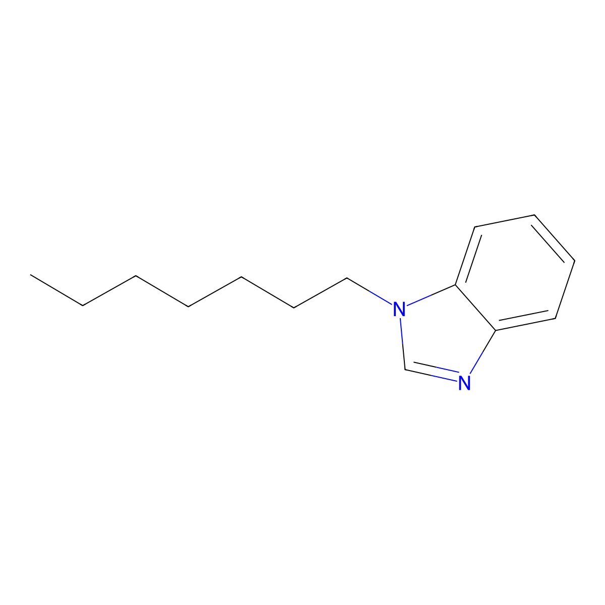 1-Heptyl-1H-benzo[d]imidazole molecular structure, CAS 52887-07-7