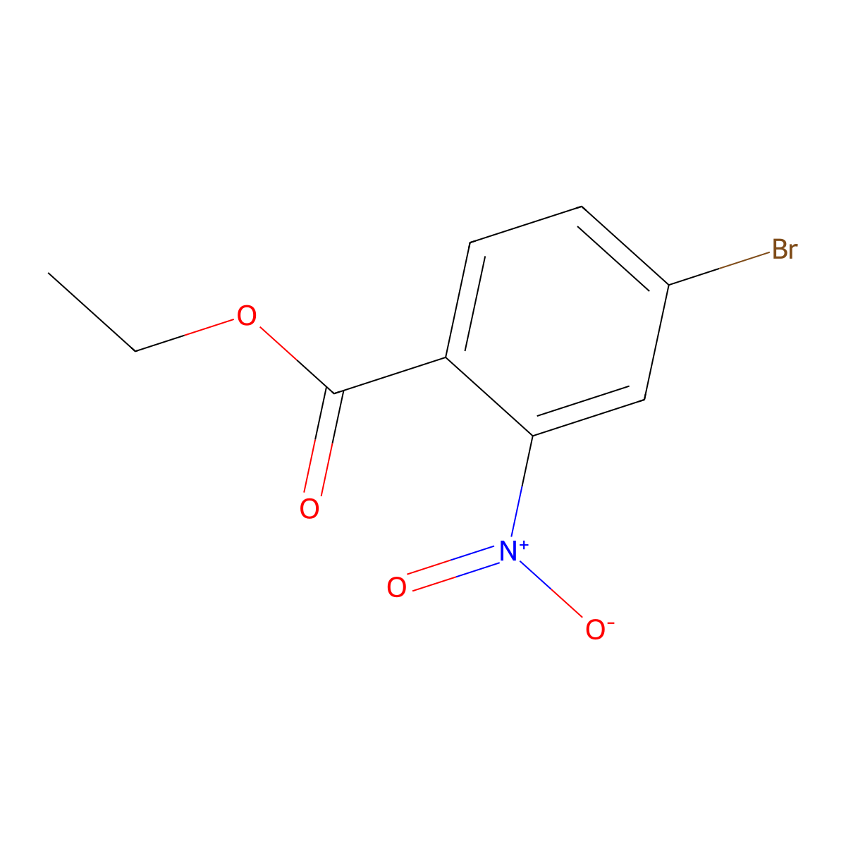 Ethyl 4-bromo-2-nitrobenzoate molecular structure, CAS 528872-23-3