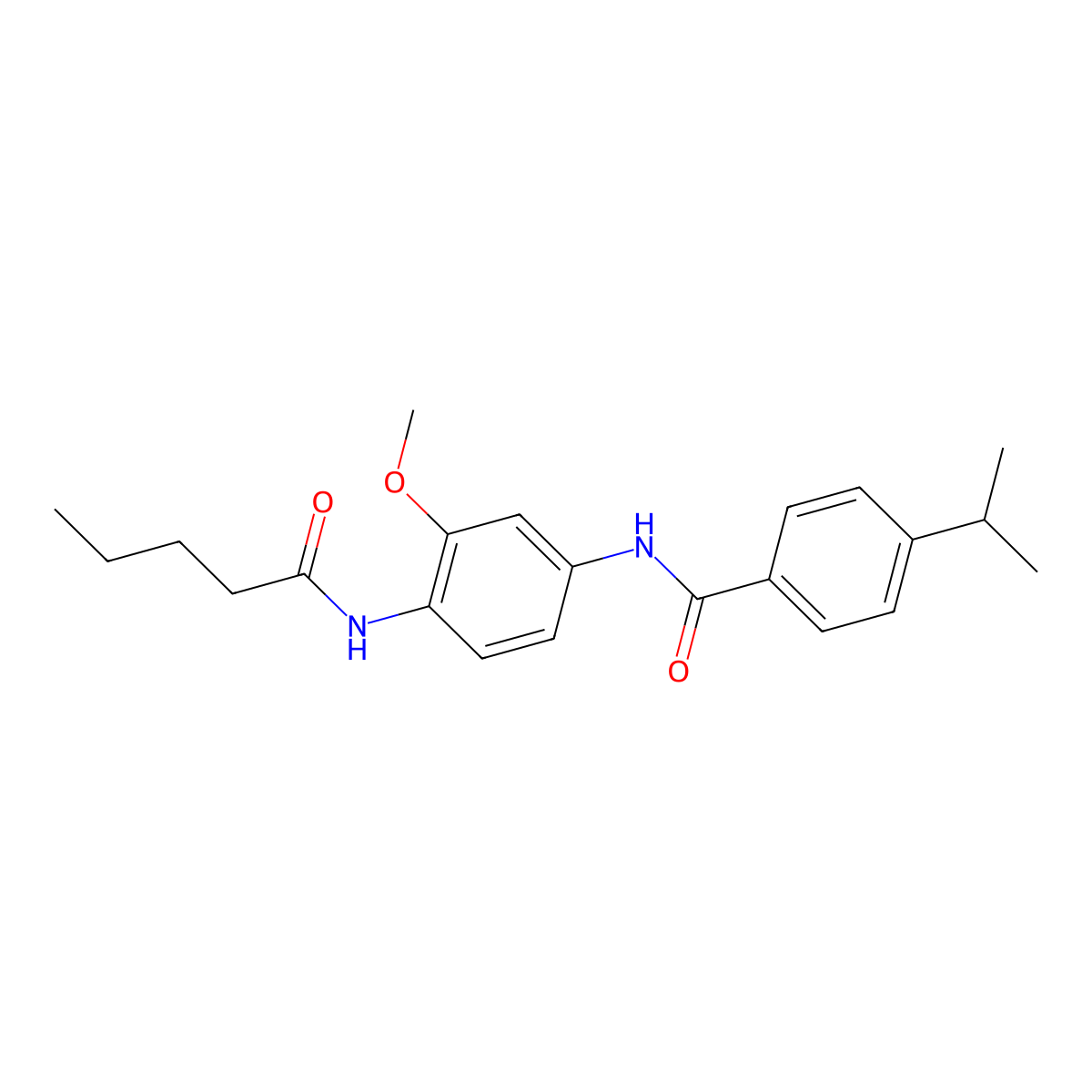 N-[3-methoxy-4-(pentanoylamino)phenyl]-4-propan-2-ylbenzamide molecular structure, CAS 528872-89-1