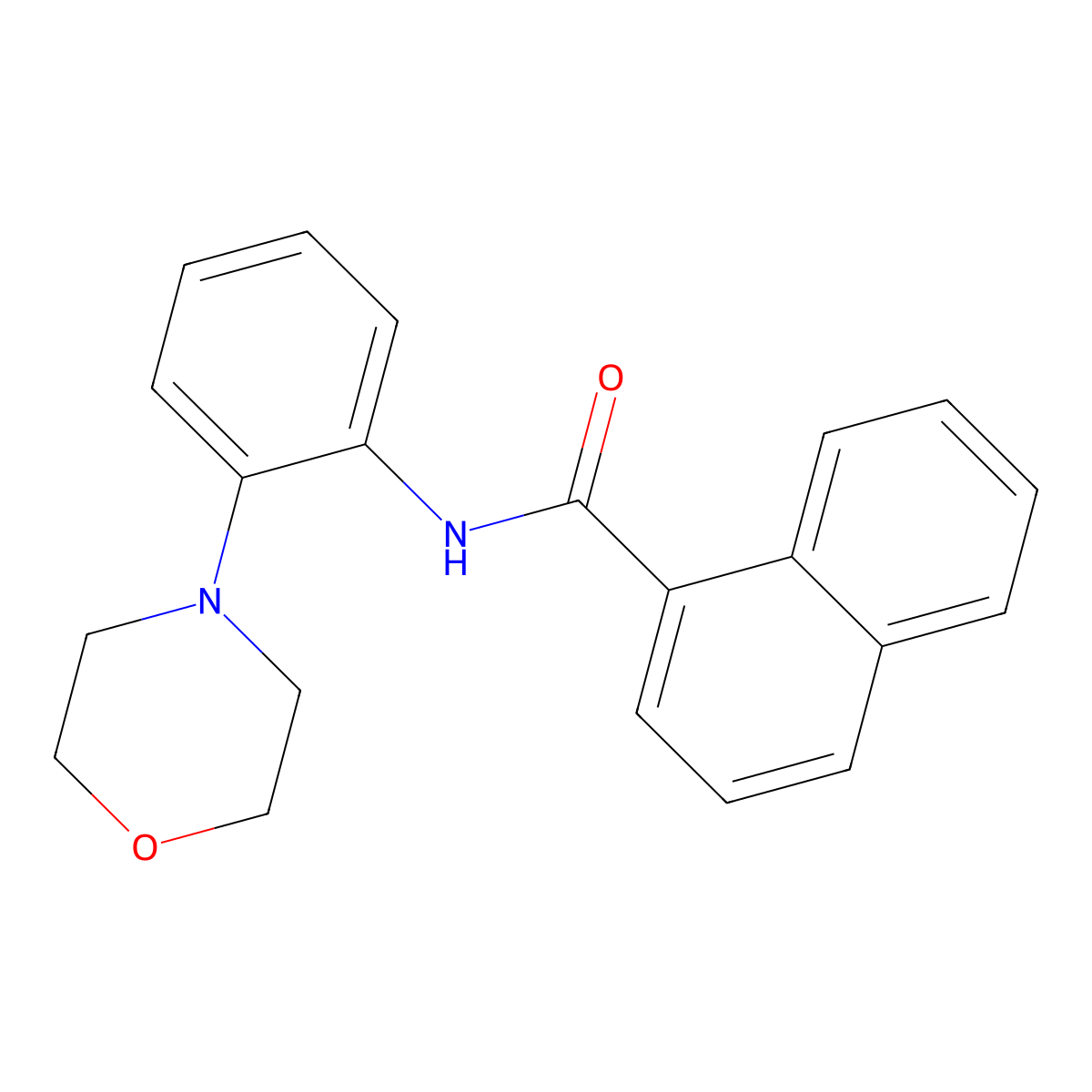N-[2-(4-morpholinyl)phenyl]-1-naphthamide molecular structure, CAS 528875-22-1