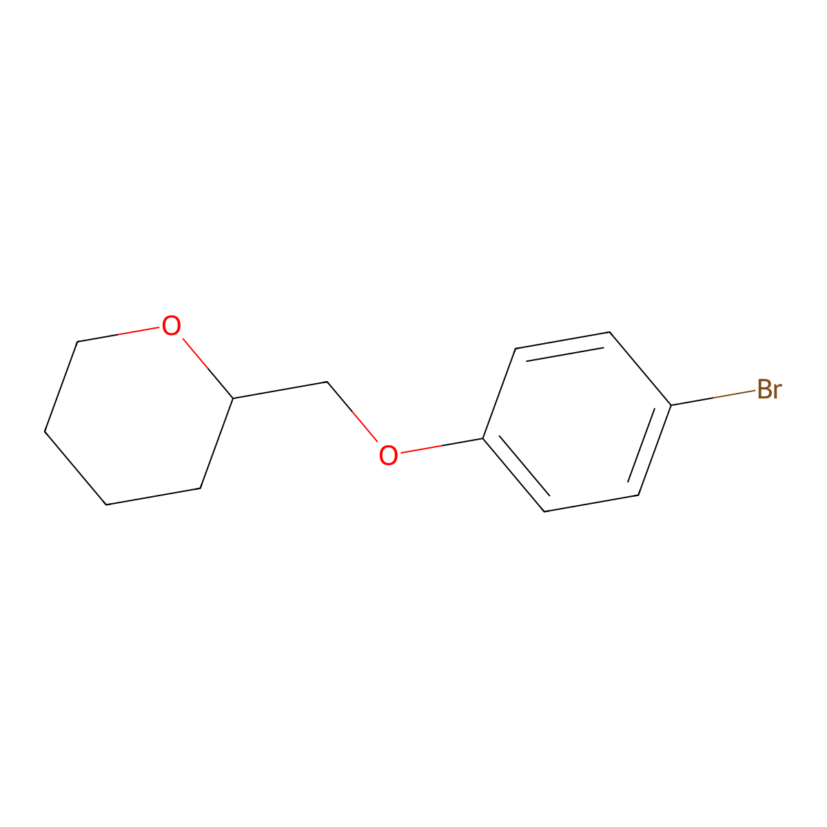 2-((4-Bromophenoxy)methyl)tetrahydro-2H-pyran molecular structure, CAS 528881-31-4