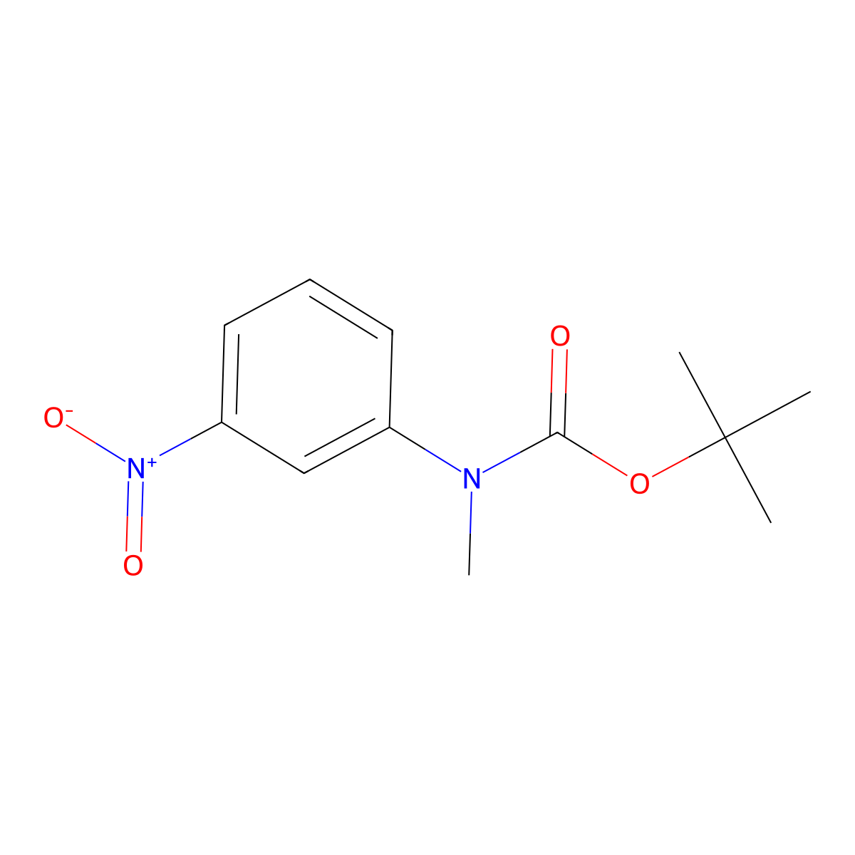 Tert-butyl methyl(3-nitrophenyl)carbamate molecular structure, CAS 528882-15-7
